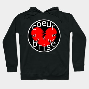 coeur brise logo with black background Hoodie
